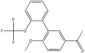 1-[6-methoxy-2'-(trifluoromethoxy)-1,1'-biphenyl-3-yl]ethanone Structure