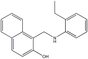 1-{[(2-ethylphenyl)amino]methyl}naphthalen-2-ol,,结构式