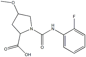 1-{[(2-fluorophenyl)amino]carbonyl}-4-methoxypyrrolidine-2-carboxylic acid Structure