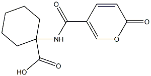 1-{[(2-oxo-2H-pyran-5-yl)carbonyl]amino}cyclohexanecarboxylic acid Struktur