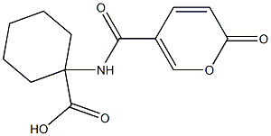 1-{[(2-oxo-2H-pyran-5-yl)carbonyl]amino}cyclohexanecarboxylic acid 化学構造式