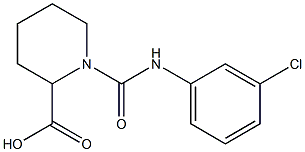 1-{[(3-chlorophenyl)amino]carbonyl}piperidine-2-carboxylic acid 化学構造式