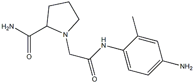 1-{[(4-amino-2-methylphenyl)carbamoyl]methyl}pyrrolidine-2-carboxamide 化学構造式