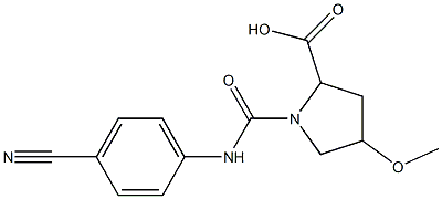 1-{[(4-cyanophenyl)amino]carbonyl}-4-methoxypyrrolidine-2-carboxylic acid|