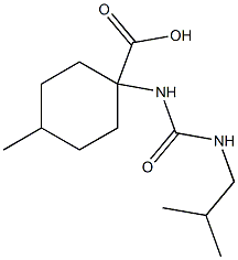 1-{[(isobutylamino)carbonyl]amino}-4-methylcyclohexanecarboxylic acid 结构式