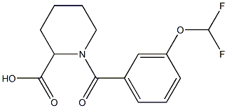 1-{[3-(difluoromethoxy)phenyl]carbonyl}piperidine-2-carboxylic acid|