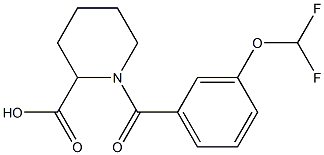 1-{[3-(difluoromethoxy)phenyl]carbonyl}piperidine-2-carboxylic acid