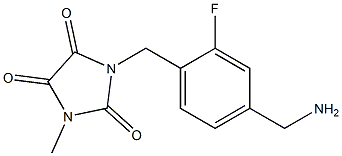 1-{[4-(aminomethyl)-2-fluorophenyl]methyl}-3-methylimidazolidine-2,4,5-trione Structure