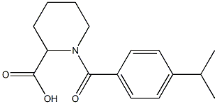 1-{[4-(propan-2-yl)phenyl]carbonyl}piperidine-2-carboxylic acid Structure