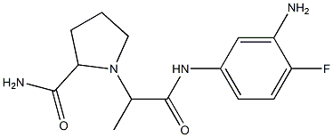 1-{1-[(3-amino-4-fluorophenyl)carbamoyl]ethyl}pyrrolidine-2-carboxamide Structure