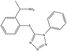 1-{2-[(1-phenyl-1H-1,2,3,4-tetrazol-5-yl)sulfanyl]phenyl}ethan-1-amine Struktur