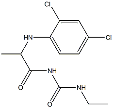 1-{2-[(2,4-dichlorophenyl)amino]propanoyl}-3-ethylurea 化学構造式