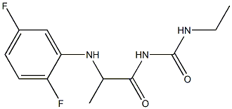 1-{2-[(2,5-difluorophenyl)amino]propanoyl}-3-ethylurea 结构式