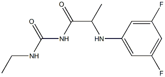 1-{2-[(3,5-difluorophenyl)amino]propanoyl}-3-ethylurea Structure