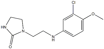 1-{2-[(3-chloro-4-methoxyphenyl)amino]ethyl}imidazolidin-2-one 结构式