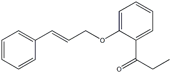 1-{2-[(3-phenylprop-2-en-1-yl)oxy]phenyl}propan-1-one Struktur