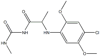 1-{2-[(4-chloro-2,5-dimethoxyphenyl)amino]propanoyl}-3-methylurea Structure