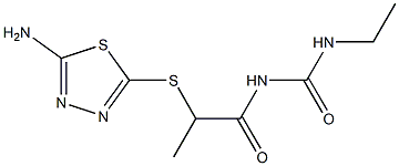 1-{2-[(5-amino-1,3,4-thiadiazol-2-yl)sulfanyl]propanoyl}-3-ethylurea 结构式