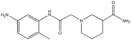 1-{2-[(5-amino-2-methylphenyl)amino]-2-oxoethyl}piperidine-3-carboxamide,,结构式