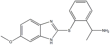 1-{2-[(6-methoxy-1H-1,3-benzodiazol-2-yl)sulfanyl]phenyl}ethan-1-amine 结构式