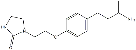 1-{2-[4-(3-aminobutyl)phenoxy]ethyl}imidazolidin-2-one 化学構造式