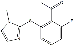 1-{2-fluoro-6-[(1-methyl-1H-imidazol-2-yl)sulfanyl]phenyl}ethan-1-one,,结构式