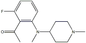 1-{2-fluoro-6-[methyl(1-methylpiperidin-4-yl)amino]phenyl}ethan-1-one Structure