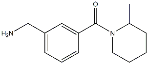 1-{3-[(2-methylpiperidin-1-yl)carbonyl]phenyl}methanamine 结构式