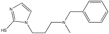 1-{3-[benzyl(methyl)amino]propyl}-1H-imidazole-2-thiol,,结构式