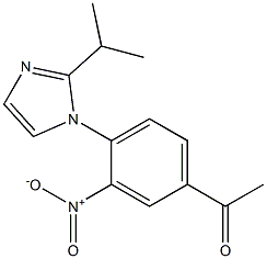 1-{3-nitro-4-[2-(propan-2-yl)-1H-imidazol-1-yl]phenyl}ethan-1-one 结构式