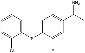 1-{4-[(2-chlorophenyl)sulfanyl]-3-fluorophenyl}ethan-1-amine Structure
