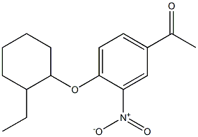 1-{4-[(2-ethylcyclohexyl)oxy]-3-nitrophenyl}ethan-1-one Structure