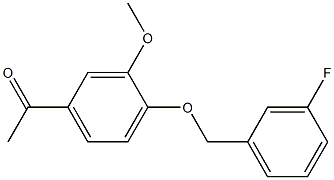 1-{4-[(3-fluorobenzyl)oxy]-3-methoxyphenyl}ethanone,,结构式