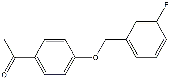 1-{4-[(3-fluorophenyl)methoxy]phenyl}ethan-1-one Struktur