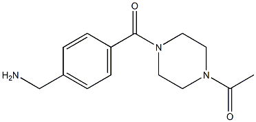1-{4-[(4-acetylpiperazin-1-yl)carbonyl]phenyl}methanamine Struktur