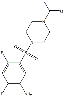 1-{4-[(5-amino-2,4-difluorobenzene)sulfonyl]piperazin-1-yl}ethan-1-one,,结构式