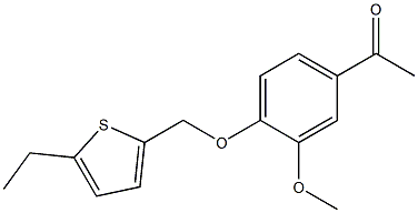 1-{4-[(5-ethylthiophen-2-yl)methoxy]-3-methoxyphenyl}ethan-1-one Struktur