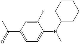 1-{4-[cyclohexyl(methyl)amino]-3-fluorophenyl}ethan-1-one Struktur