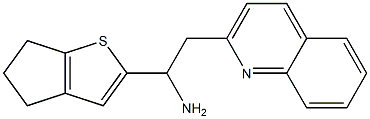 1-{4H,5H,6H-cyclopenta[b]thiophen-2-yl}-2-(quinolin-2-yl)ethan-1-amine 化学構造式