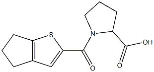 1-{4H,5H,6H-cyclopenta[b]thiophen-2-ylcarbonyl}pyrrolidine-2-carboxylic acid,,结构式