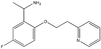1-{5-fluoro-2-[2-(pyridin-2-yl)ethoxy]phenyl}ethan-1-amine Struktur