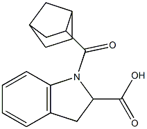 1-{bicyclo[2.2.1]heptan-2-ylcarbonyl}-2,3-dihydro-1H-indole-2-carboxylic acid|