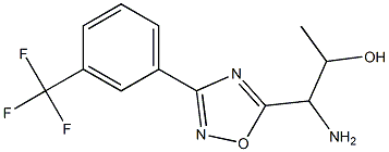 1-amino-1-{3-[3-(trifluoromethyl)phenyl]-1,2,4-oxadiazol-5-yl}propan-2-ol Struktur