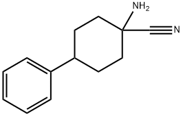 1-amino-4-phenylcyclohexanecarbonitrile Struktur