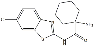 1-amino-N-(6-chloro-1,3-benzothiazol-2-yl)cyclohexane-1-carboxamide 化学構造式