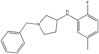 1-benzyl-N-(2-fluoro-5-methylphenyl)pyrrolidin-3-amine Structure