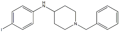 1-benzyl-N-(4-iodophenyl)piperidin-4-amine 化学構造式