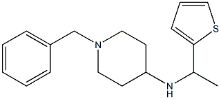 1-benzyl-N-[1-(thiophen-2-yl)ethyl]piperidin-4-amine 结构式