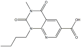 1-butyl-3-methyl-2,4-dioxo-1,2,3,4-tetrahydropyrido[2,3-d]pyrimidine-6-carboxylic acid 结构式