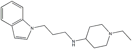1-ethyl-N-[3-(1H-indol-1-yl)propyl]piperidin-4-amine Struktur